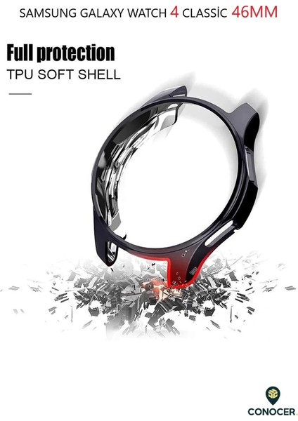 Samsung Galaxy Watch 4 Classic 46MM Yumuşak Önü Açık Kasa Koruyucu modelleri