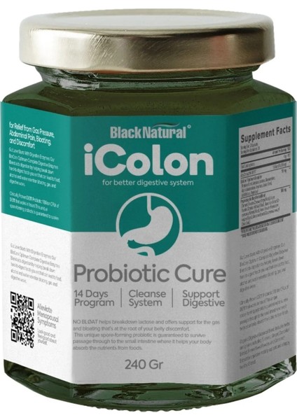 Black Natural Icolon Probiotic Cure- Icolon