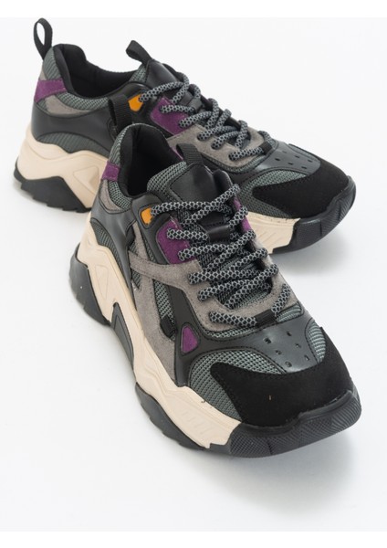 Lecce Siyah-Mor Multi Kadın Spor Ayakkabı
