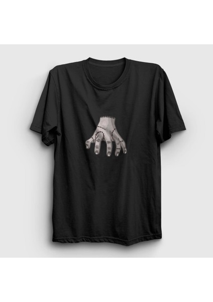 Unisex Siyah The Thing Wednesday Addams Family Addams Ailesi T-Shirt