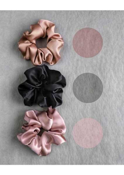 Kadın 3 ' Lü Saten Saç Lastik Toka Seti TK0015 fiyatları