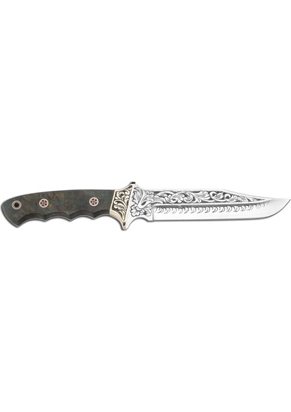 Bora 301 Tiger Stabilize Saplı Gravürlü Bıçak modelleri
