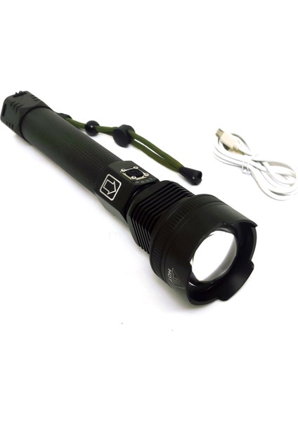 Teleskopik El Feneri - Lazer LED Sistemli - Cree Xhp