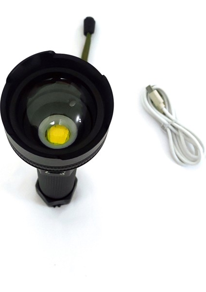 Teleskopik El Feneri - Lazer LED Sistemli - Cree Xhp