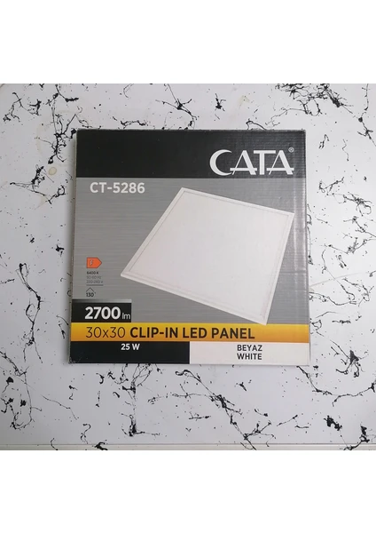 Sekizgeled CT-5286 Cata 30X30 Clipin Tavan 25 Watt Beyaz Işık