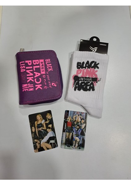 Blackpink Cüzdan Çorap Sticker Kombin