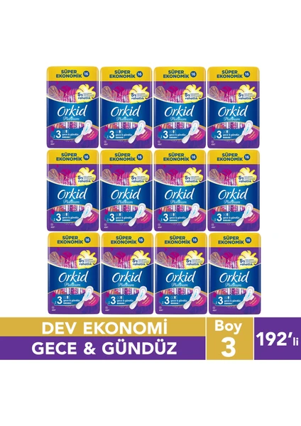 Platinum Hijyenik Ped Gündüz & Gece 192 Adet Anne Kız Paketi (64X3)