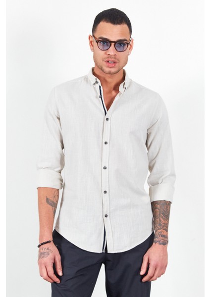 Taş Uzun Kol Erkek Gömlek | MES111871-01 fırsatları