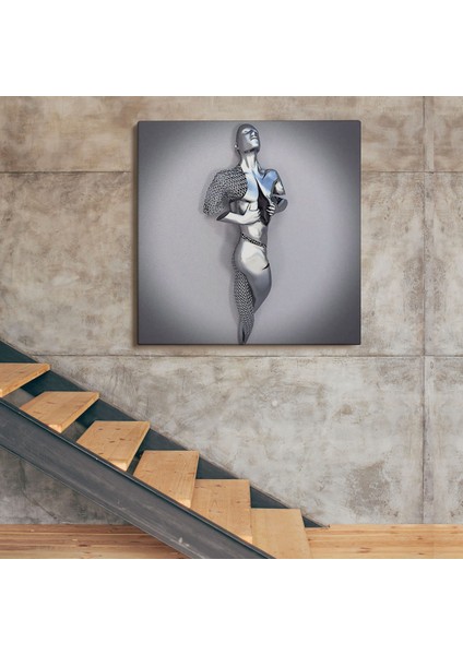 Metalik Efektli Modern Kanvas Tablo, Romantik Beden, 3D Efektli Aşk Sanatı