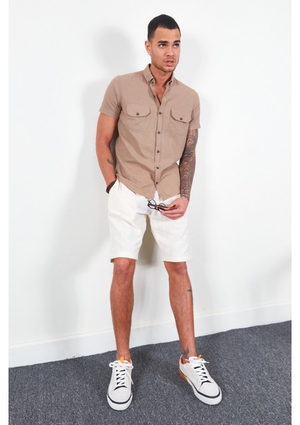 Toprak Kısa Kol Erkek Gömlek | MJ22S111153 indirimleri