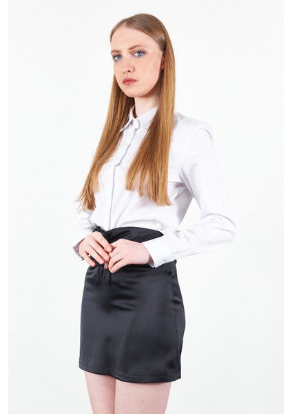 Beyaz Poplin Kadın Gömlek | MKS166847-01 fiyatları