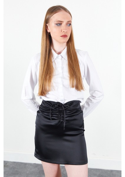 Beyaz Poplin Kadın Gömlek | MKS166847-01 indirimleri