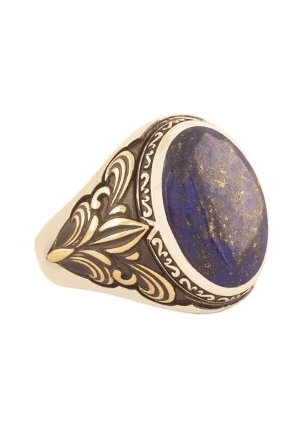 Lapis Lazuli Taşlı Gümüş Erkek Yüzük 26 modelleri
