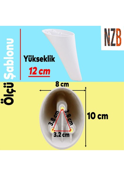 Lüks Mobilya Kanepe Sehpa Tv Ünitesi Koltuk Ayağı 12 cm Beyaz Baza Ayak modelleri