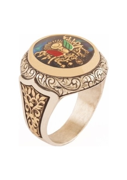 Devlet Arması Desenli Mineli Alemdar Model Gümüş Yüzük 21 fırsatları