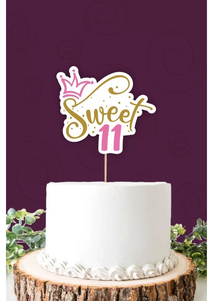 Sweet 11 Pembe-Gold Pasta Süsü Kalın Kağıt
