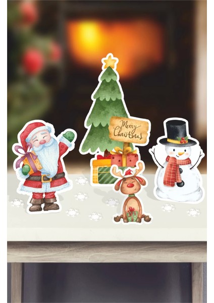 Yılbaşı Christmas Ayaklı Pano Masa Üstü (Kalın Kağıt)