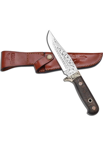 Bora 401 Küçük Bowie Stabilize Saplı Gravürlü Bıçak