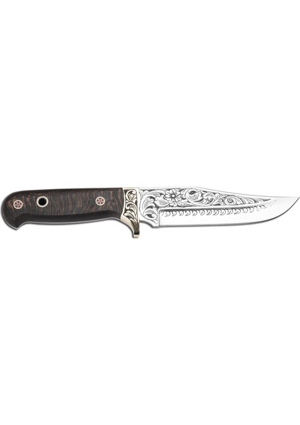 Bora 401 Küçük Bowie Stabilize Saplı Gravürlü Bıçak