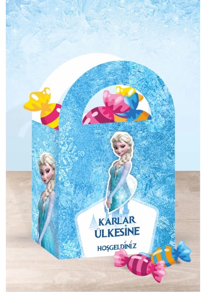 Frozen Karlar Ülkesi Temalı Mini Çanta 8'li Paket