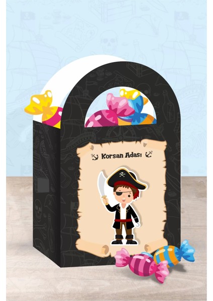 Korsan Temalı Mini Çanta 8'li Paket