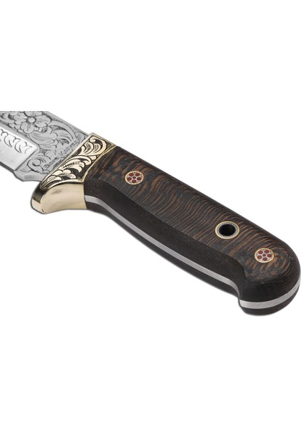 Bora 401 Küçük Bowie Stabilize Saplı Gravürlü Bıçak