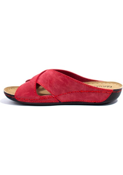 DZA37-514 Kırmızı Günlük Kadın Terlik modelleri