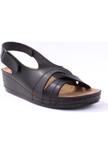 DZA37-1817 Siyah Günlük Kadın Sandalet