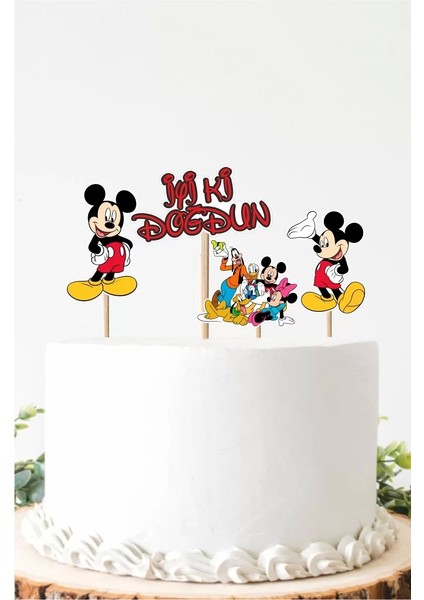 Mickey Mouse Pasta Süsü Kalın Kağıt