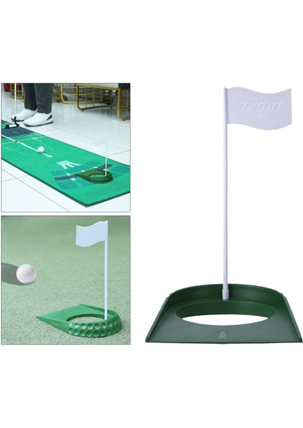 Golf Putter Yeşil Uygulama Yardımı Yard Flag Pole Delik Kapalı (Yurt Dışından)