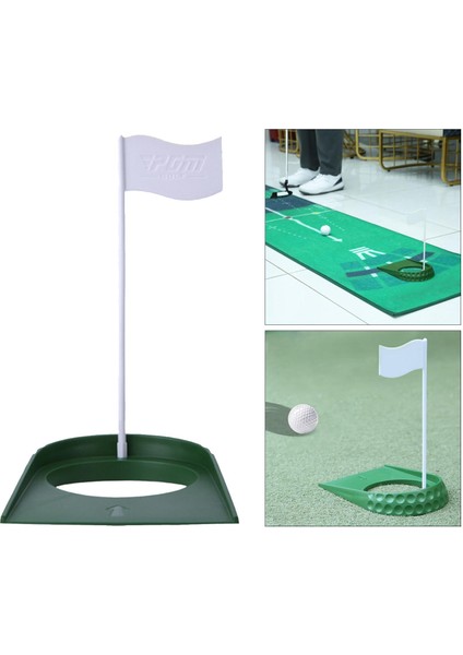 Golf Putter Yeşil Uygulama Yardımı Yard Flag Pole Delik Kapalı (Yurt Dışından)