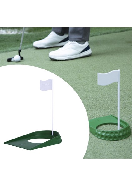 Golf Putter Yeşil Uygulama Yardımı Yard Flag Pole Delik Kapalı (Yurt Dışından)