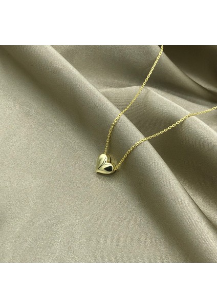 Gold Kaplama Tasarım Kalp Gümüş Kolye fiyatları