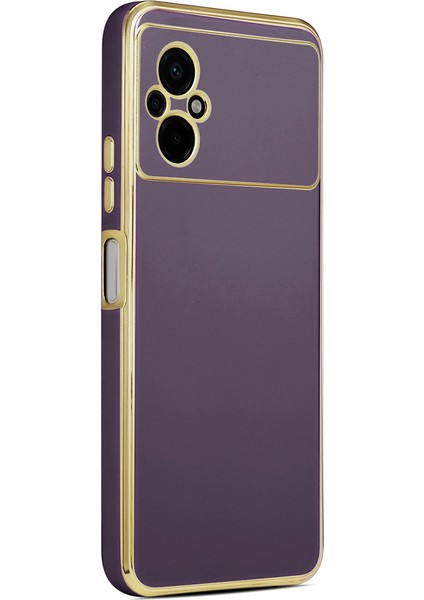 Xiaomi Poco M5 Kılıf Zore Bark Kenarları Altın Renk Kılıf