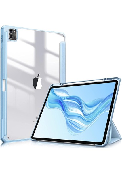 Apple iPad Pro 11 1. 2. Nesil Kılıf Grafiti Şeffaf Kalem Bölmeli A2228-30-31 A2068-13 A1980-34-79