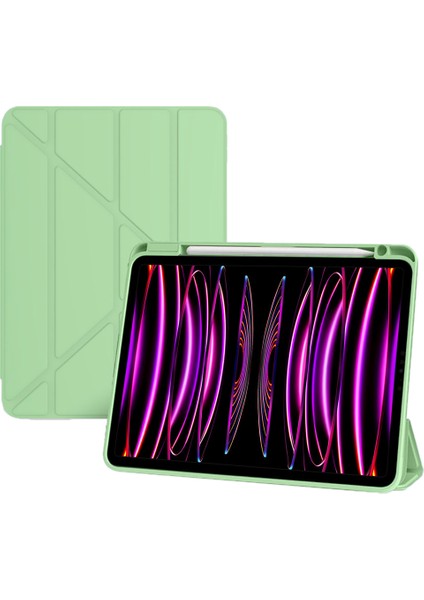 Apple iPad Pro 11 1. 2. Nesil Kılıf Grafiti Şeffaf Kalem Bölmeli A2228-30-31 A2068-13 A1980-34-79 modelleri