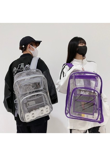 Şeffaf Büyük Kapasiteli Öğrenci Okul Çantası (Yurt Dışından) modelleri