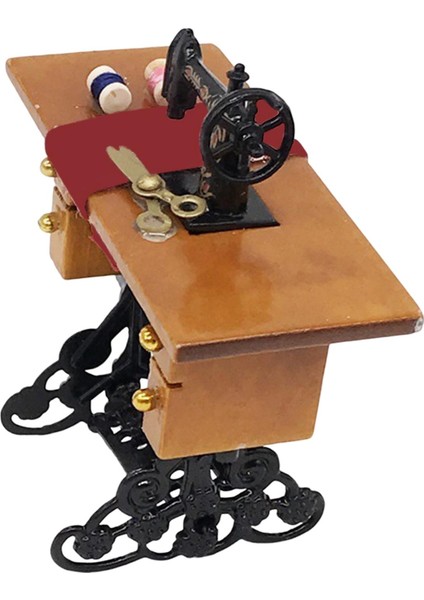 Ahşap Dollhouse Minyatür Dikiş Makinesi Mini Mobilya Oturma Odası Çok Molor (Yurt Dışından) fiyatları
