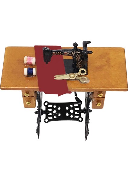 Ahşap Dollhouse Minyatür Dikiş Makinesi Mini Mobilya Oturma Odası Çok Molor (Yurt Dışından) modelleri