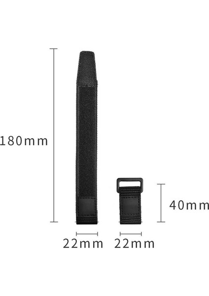 Huawei Watch Gt3 Se / Ultimate 46MM Uyumlu 22MM Magic Nylon Kordon Siyah modelleri