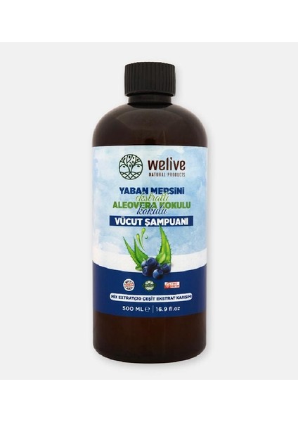 Yaban Mersinli Ekstratlı Aleovera Kokulu Vücut Şampuanı