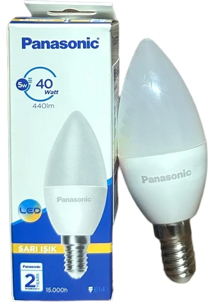 Panasonic 5W E14 2700K Sarı Işık LED Ampul