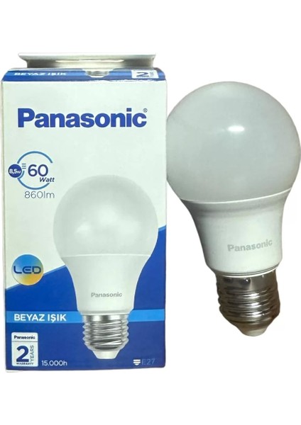 Panasonic 8.5W E27 6500K Beyaz Işık LED Ampul