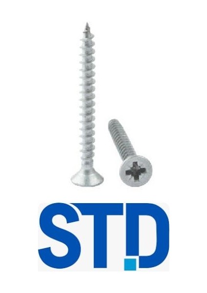 3,5X18 Ahşap Sunta Mdf Vidası 50 Adet STD3518