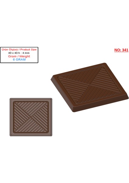 0341 - Polikarbon Çikolata Kalıbı modelleri