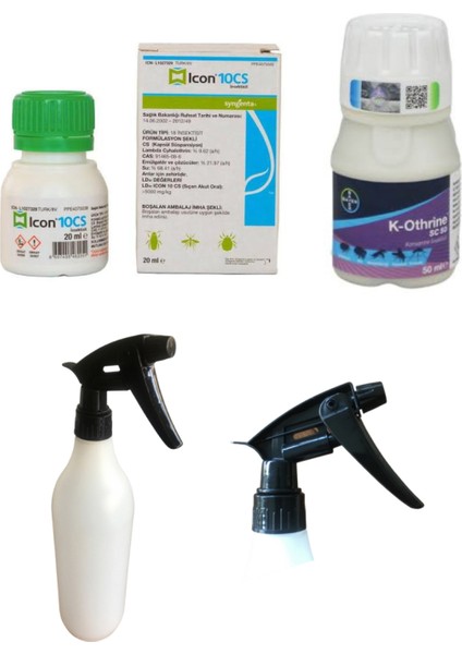 K-Othrine SC50 50ML / ICON10CS 20ML / Tüm Haşerelerde Etkili 1000ML Fısfıs Sprey Püskürtücü