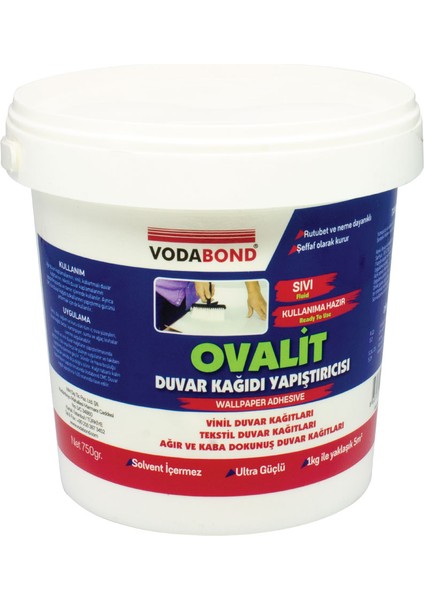 Ovalit Duvar Kağıdı Yapıştırıcısı - Sıvı 750 Gr