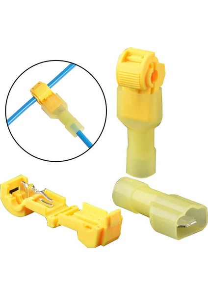 T Tip Hızlı Kolay Kablo Ekleme Bağlantı Aparatı - Quick Splice Connector - 4.0-6.0 Mm² - 50 Adet