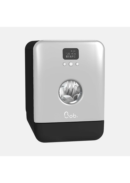 Tezgahüstü Su Bağlantısı Gerektirmeyen Mini Bulaşık Makinesi, Siyah - Parlak Gümüş