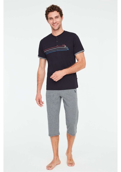 Erkek Lacivert Kapri Takımı